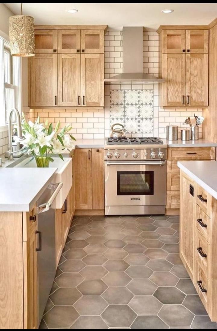 oak cabinets